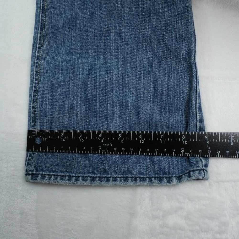 Vintage 90s Old Navy Jeans Womens 8 Regular Blue‎ Bootcut Tramp Stamp Distressed - Picture 13 of 13